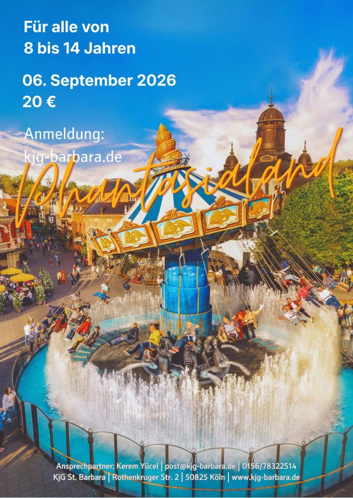 🎢 KjG St. Barbara fährt ins Phantasialand 2026! 🎉 [Warteliste]